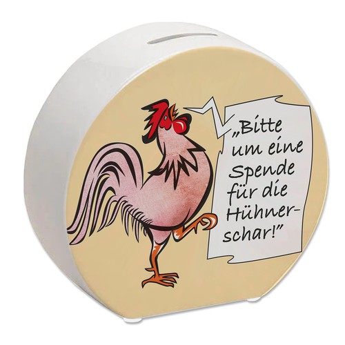 Spardose mit hahn - mit,