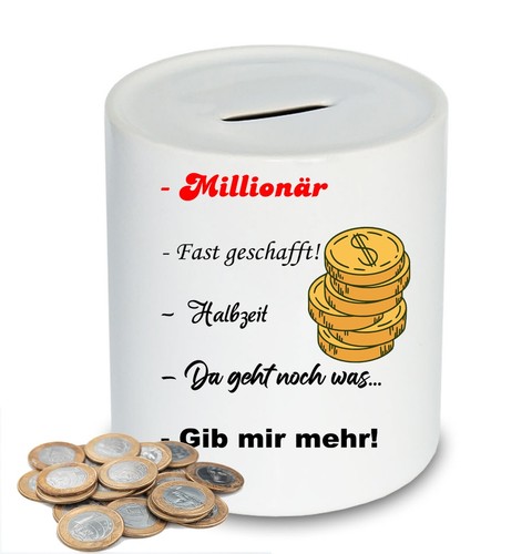 Lustige spardose millionär - spardose,