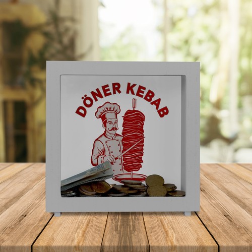 Döner kebab logo - döner, trinkgeld