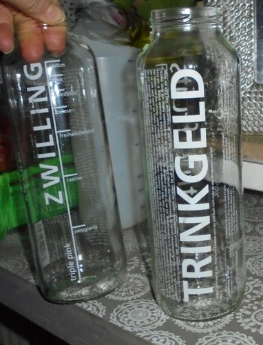 TRINKGELD-Flasche,Spar-Dose/La